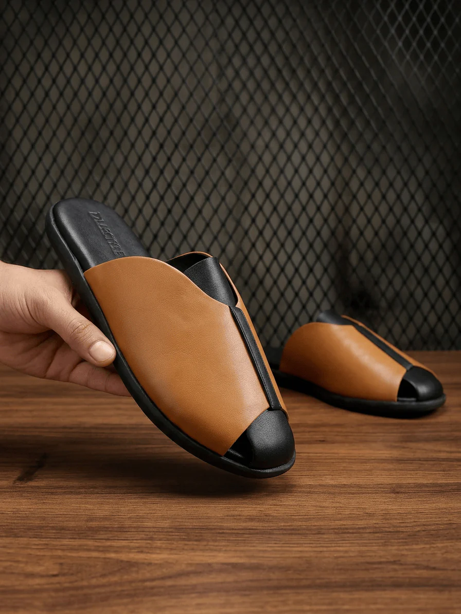 DualTone Leather Mule – BlackBole Edition - Image 3