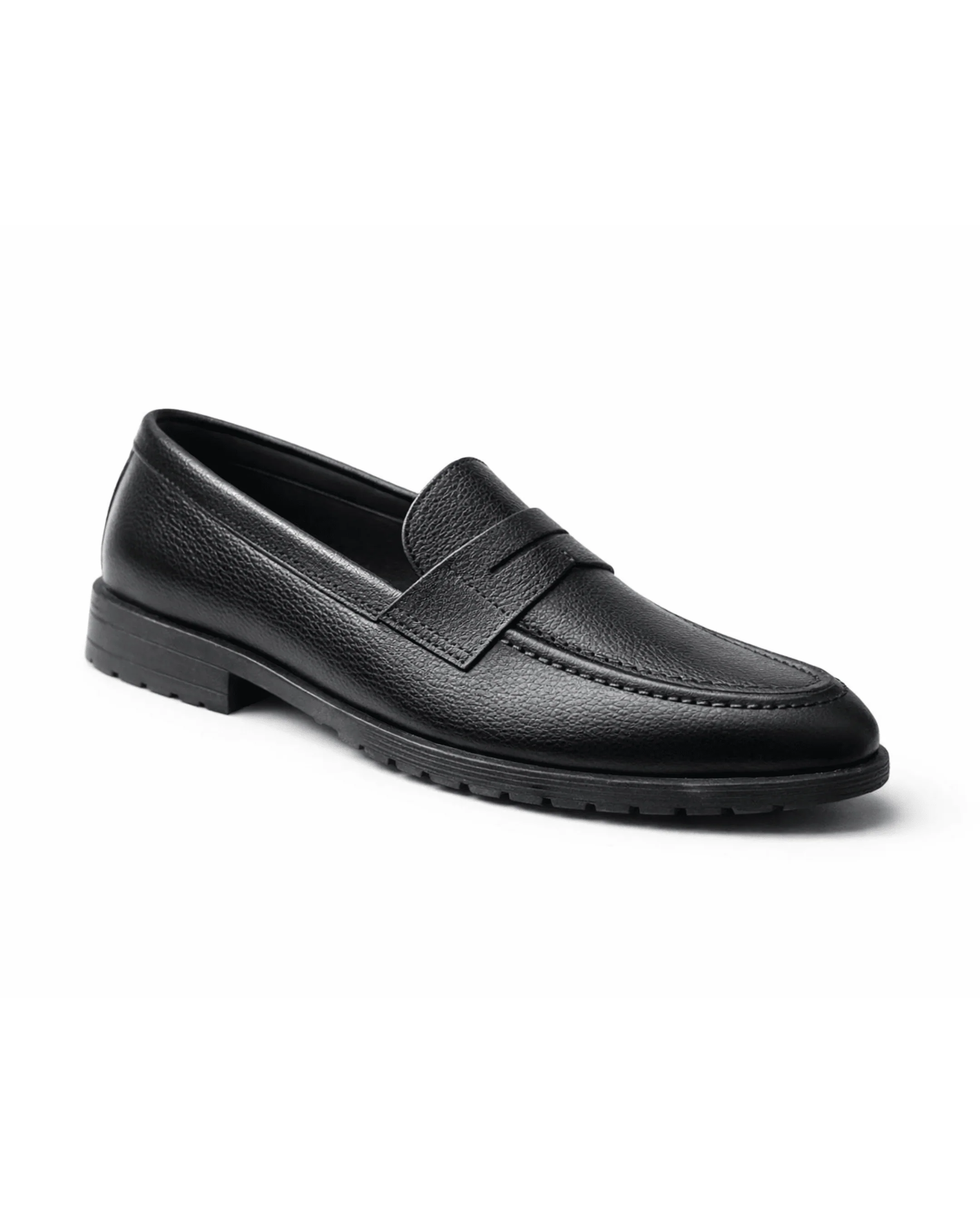 Black Chunky Loafer - Genuine Leather - Image 3