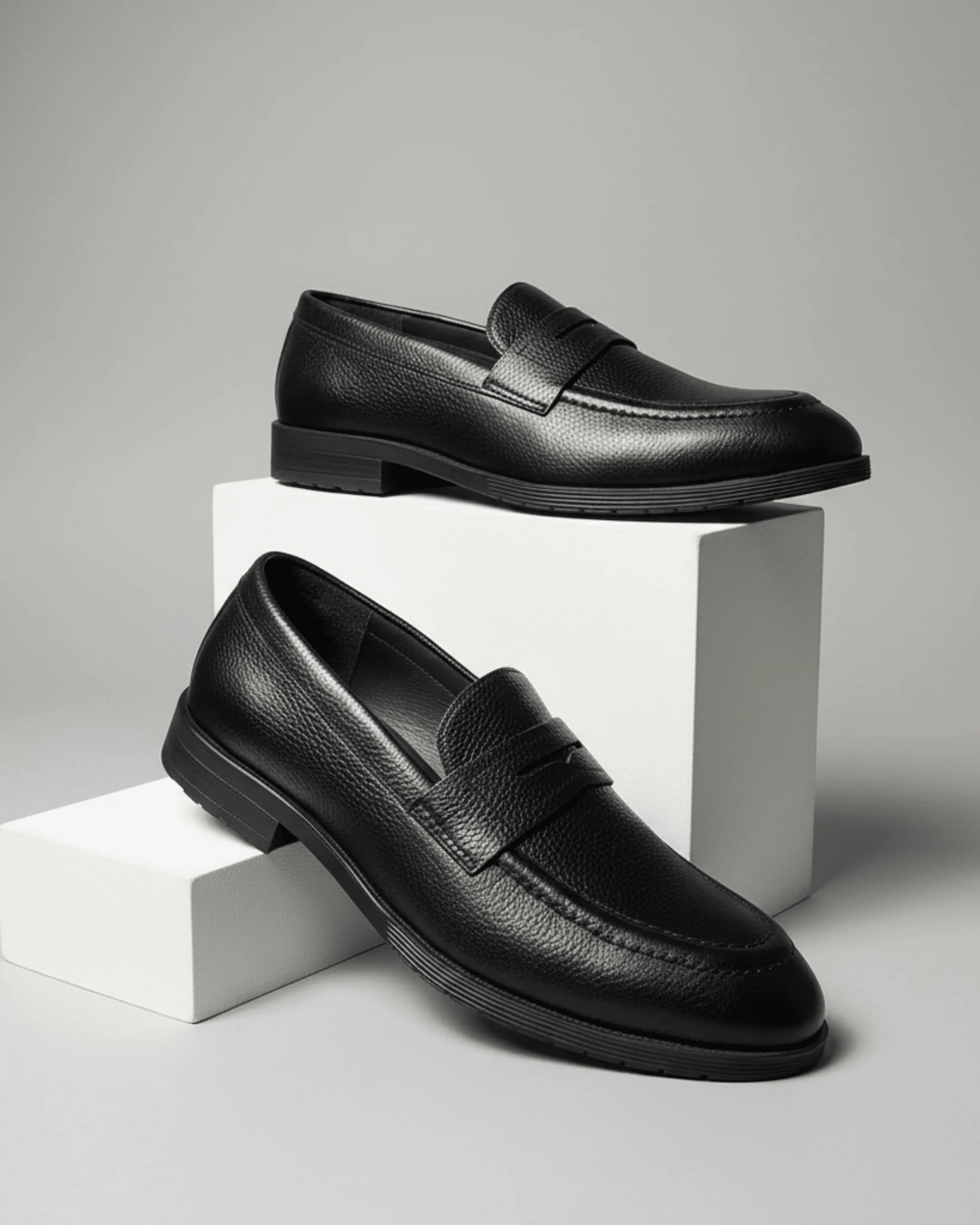 Black Chunky Loafer - Genuine Leather - Image 5