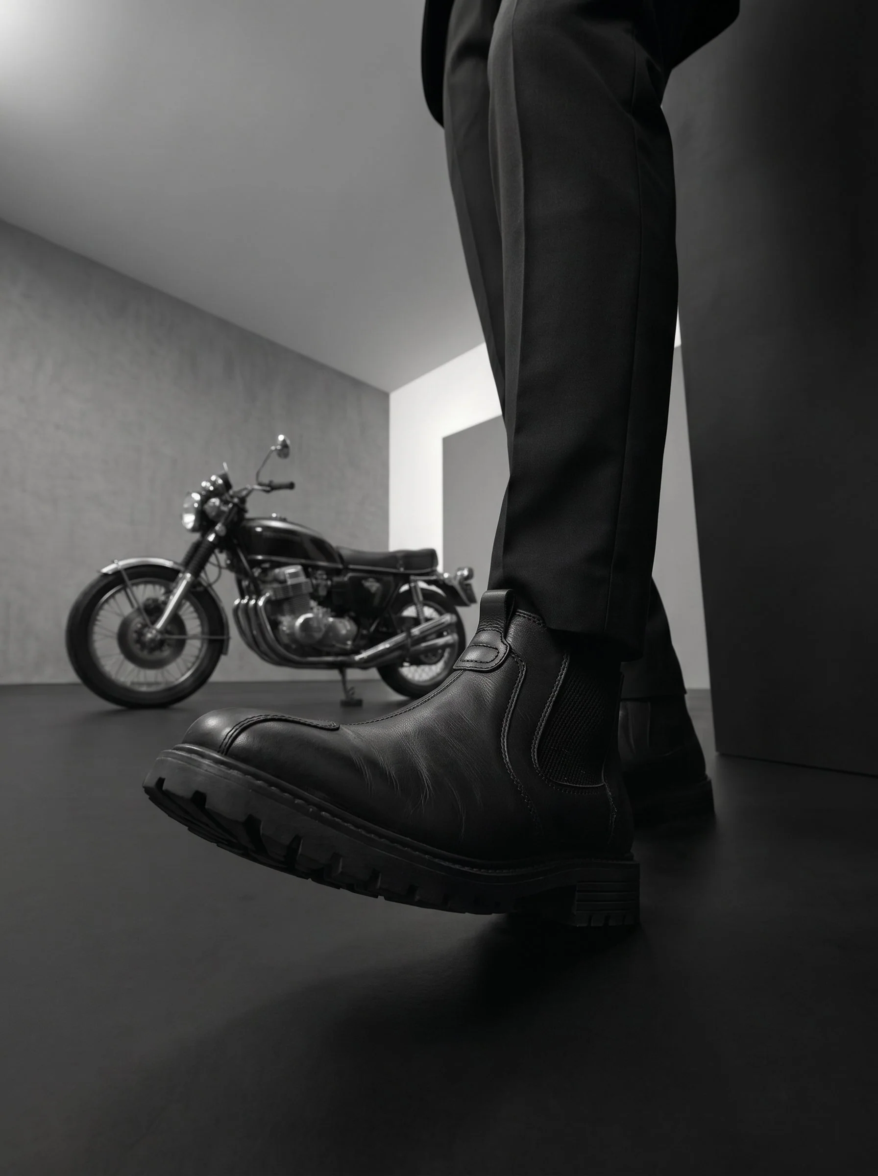 Men's Genuine Leather Biking Boot - Image 3