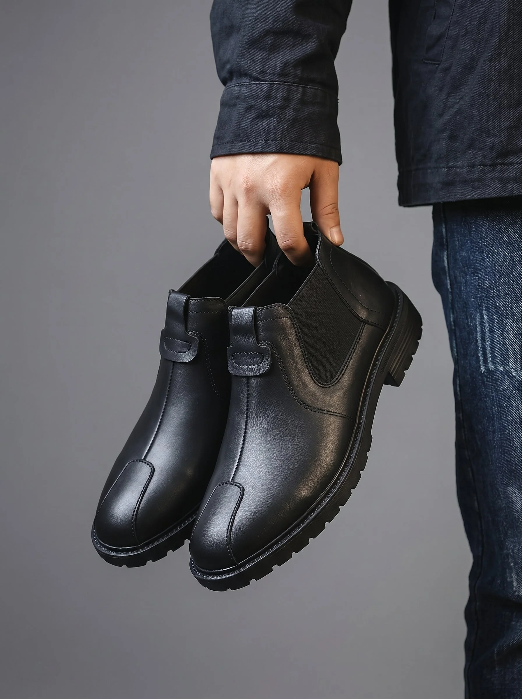 Men's Genuine Leather Biking Boot - Image 4