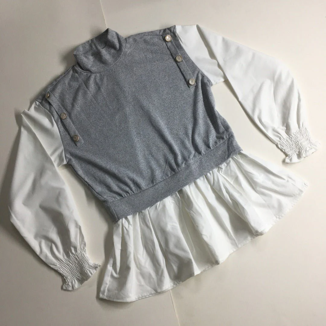 High mock turtleneck in a ribbed knit texture dress