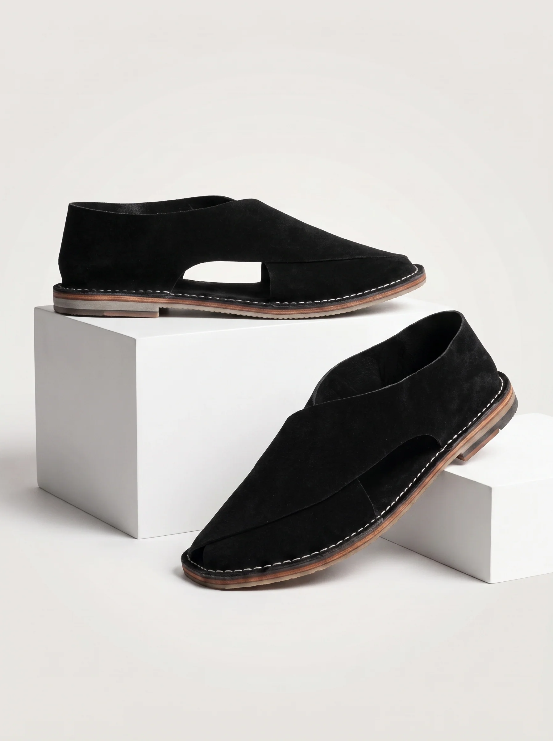 Jacques Solovière Biarritz Handcrafted Sandal - Black - Image 3