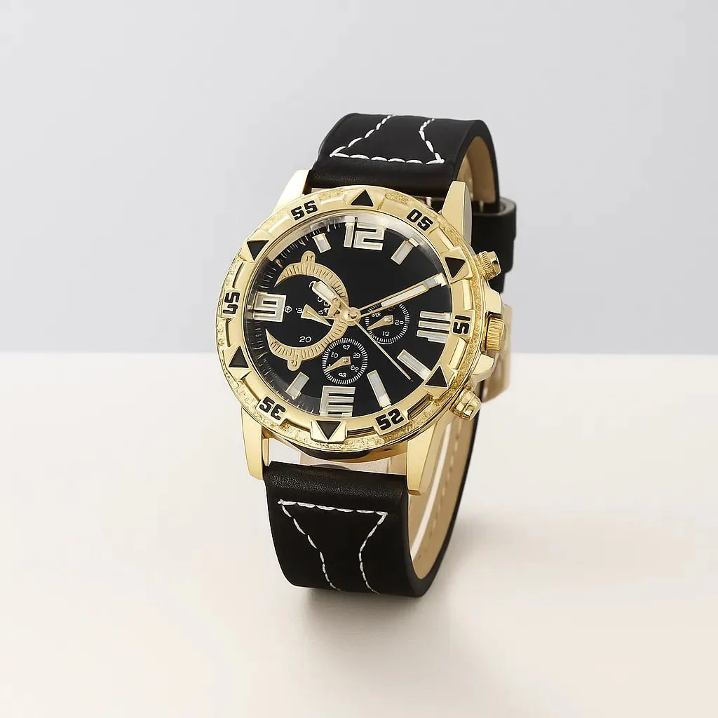 Titan Vortex Gold – Men's Premium Chronograph Watch with Black Dial - Image 3