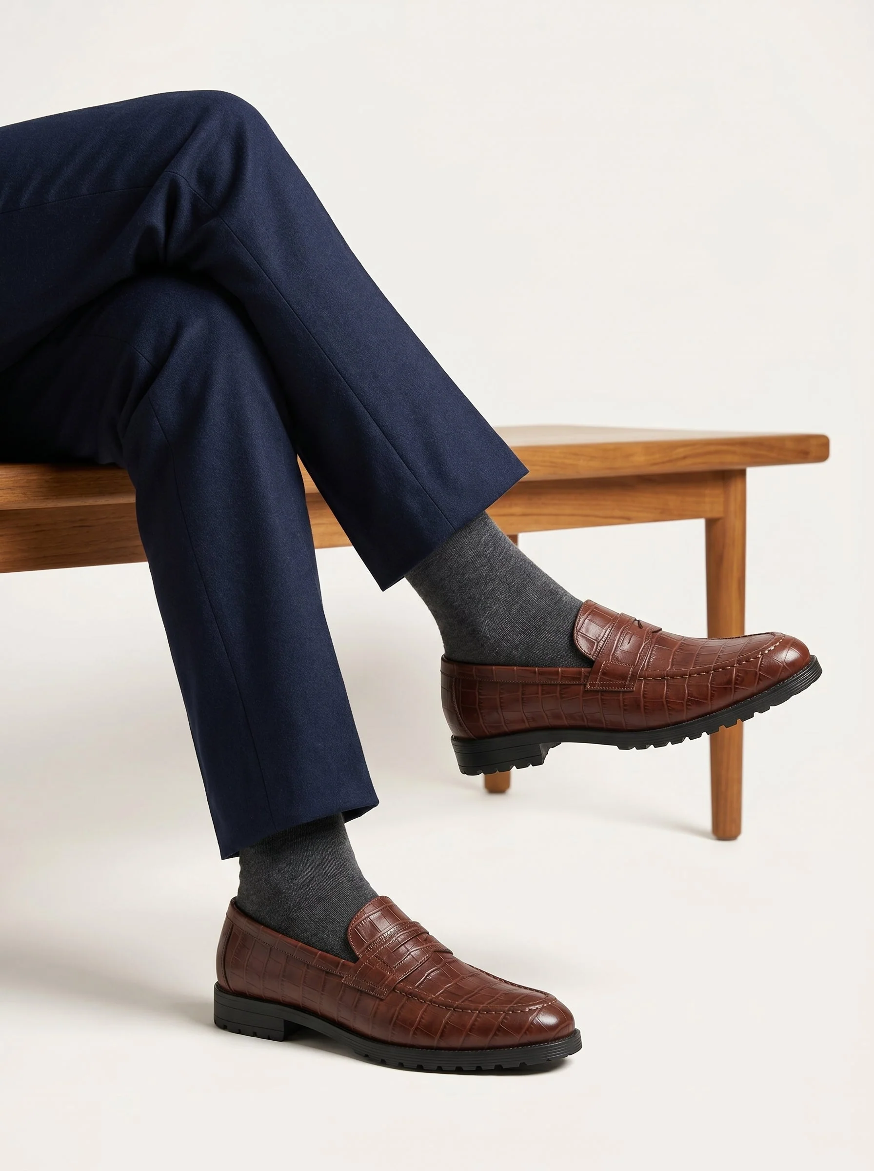 Penny Chunky Loafer – Crocodile Pattern Edition - Image 3