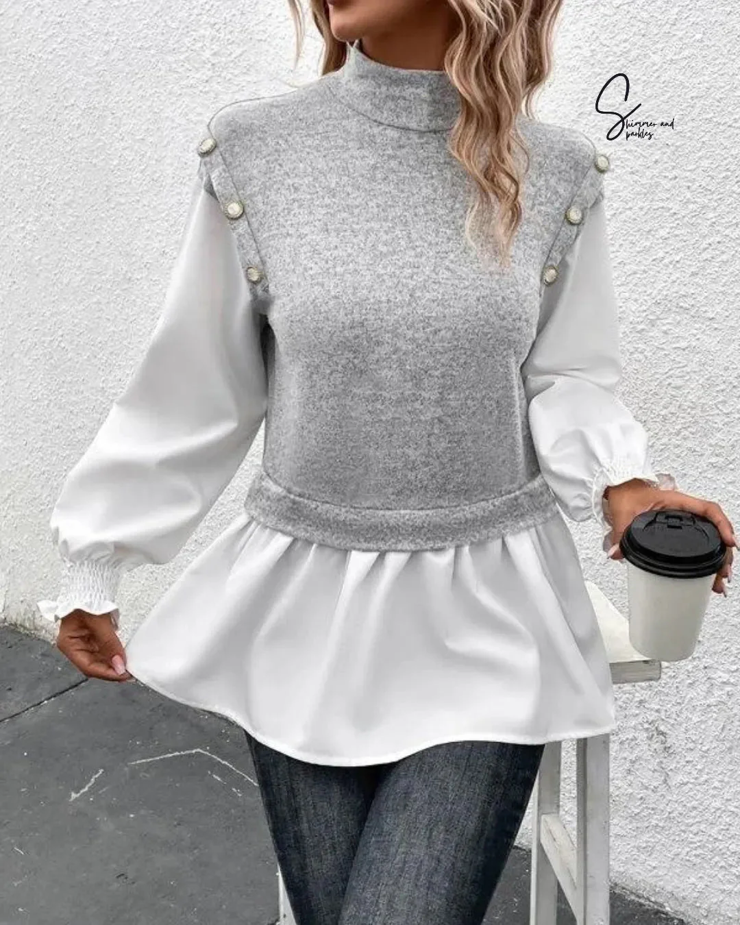 SHEIN Ruffle hem top - Image 2