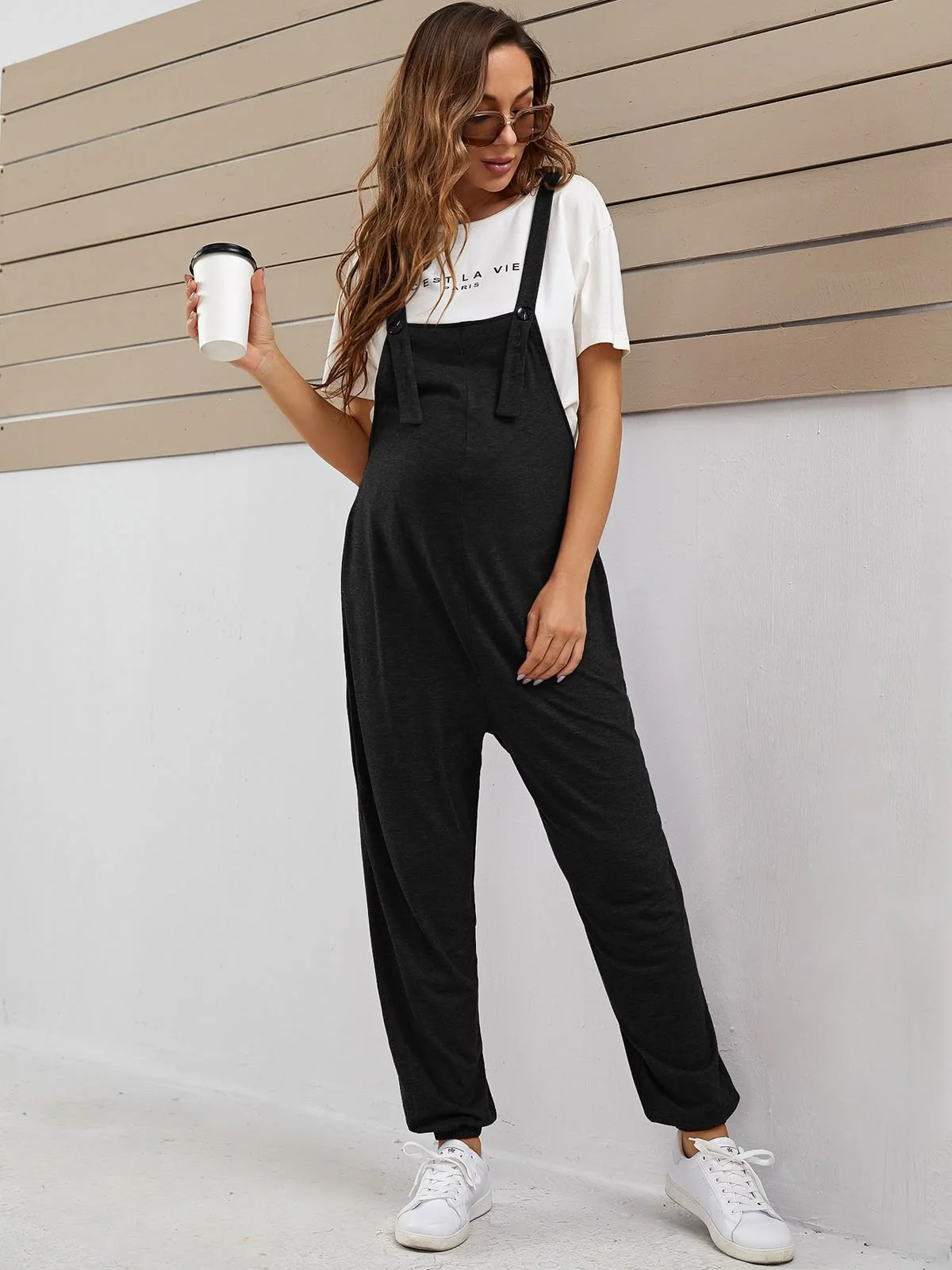Signature Black Maternity Jumpsuit
