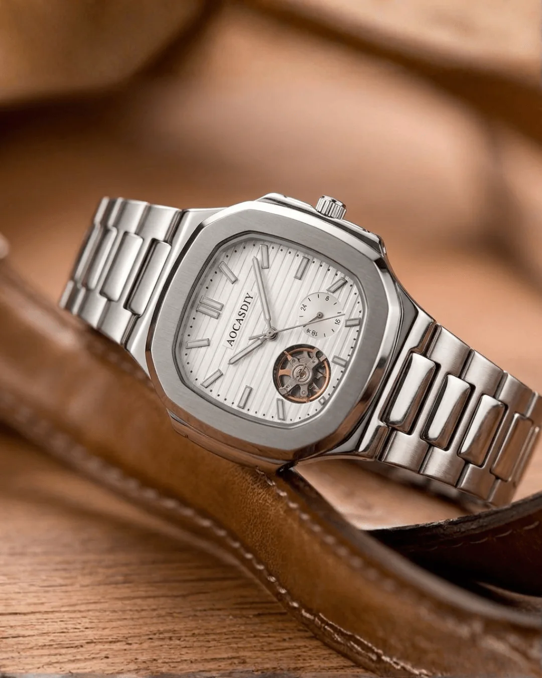 Silver Nautic Automatic Mechanical Watch - Image 4