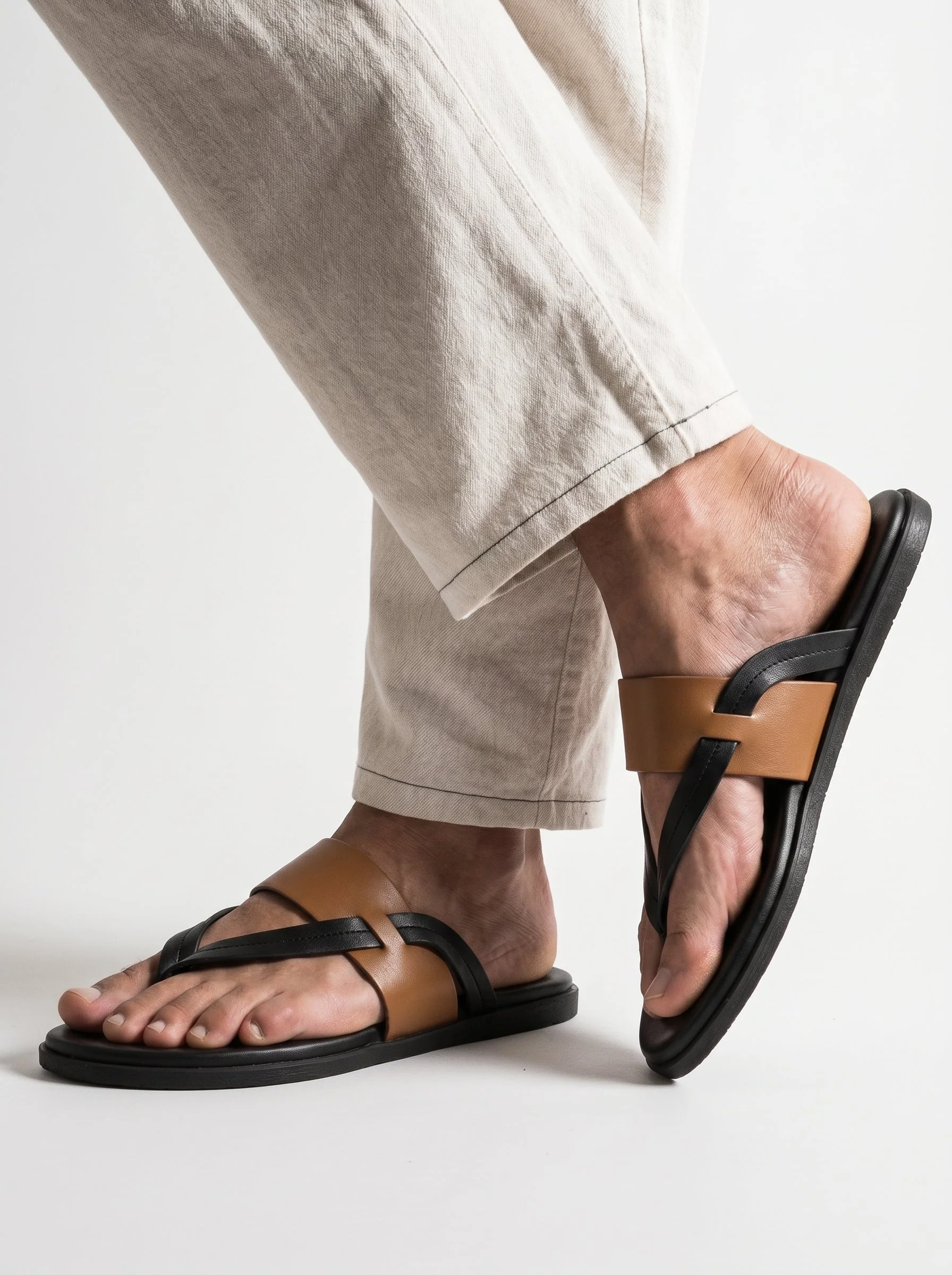 Tuscan Crosby Square Leather Sandal – BlackBole Edition - Image 3
